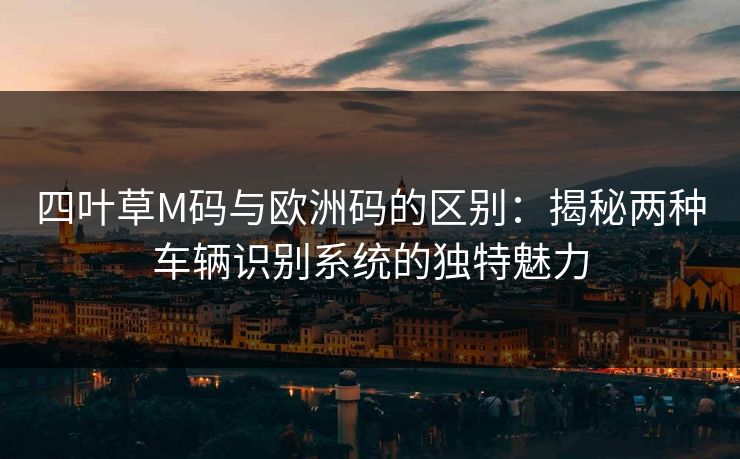 四叶草M码与欧洲码的区别:揭秘两种车辆识别系统的独特魅力